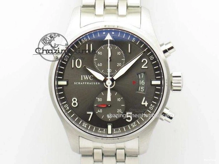 MIROTIME 0502 Lightweight Portugieser Automatic SS IW501708 APSF 1:1 Best Edition Light Blue Dial on Gray Leather Strap A 7012